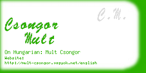 csongor mult business card